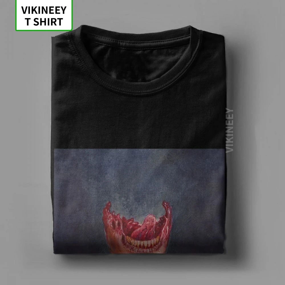 Без уход за кожей лица ужас Мужская футболка страшно жуткий костюм на Хэллоуин