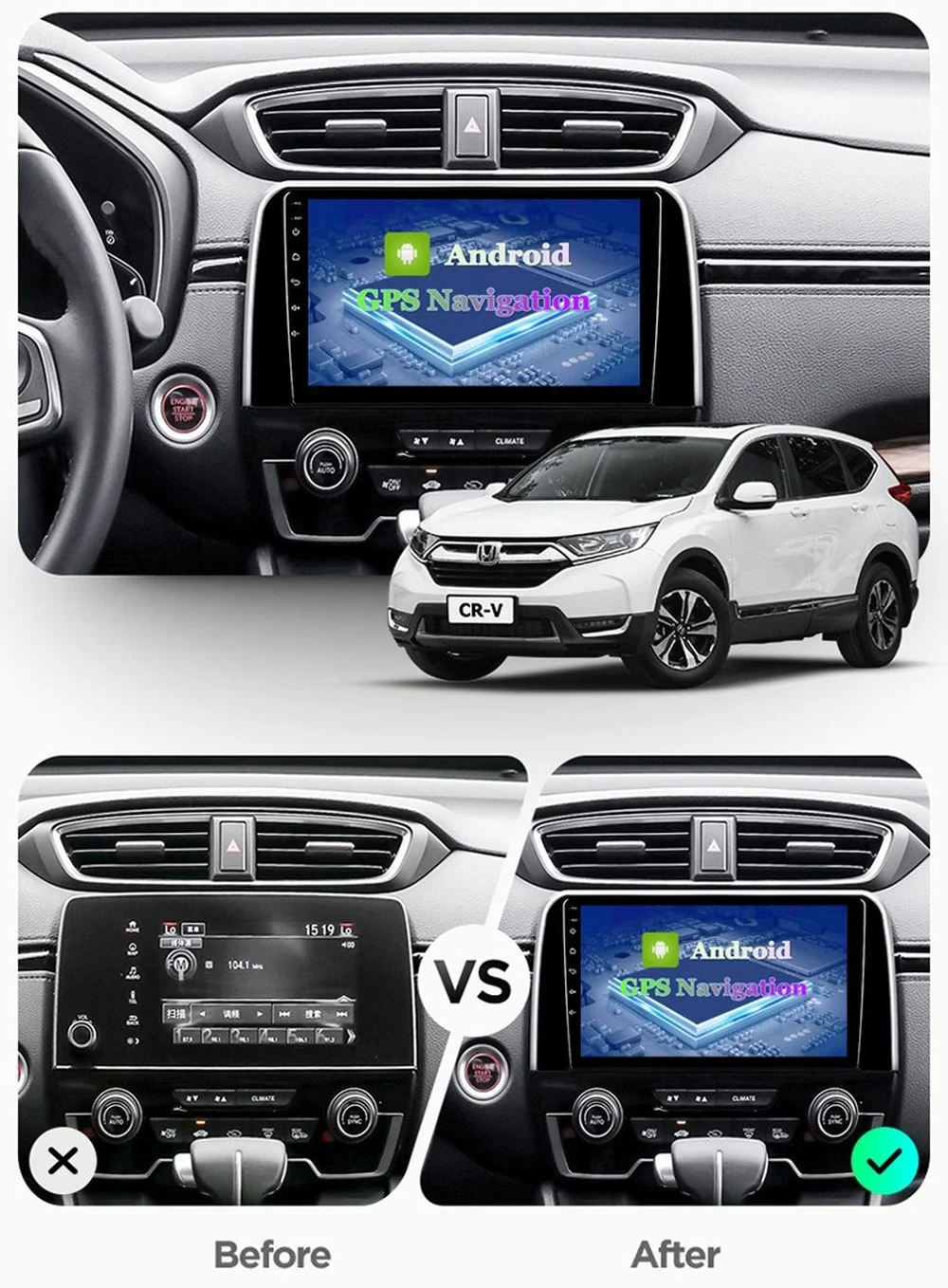 Android 10 0 Автомобильный GPS-навигатор для HONDA CRV 2017-2019 автомобильный радиовец с Wifi 4G