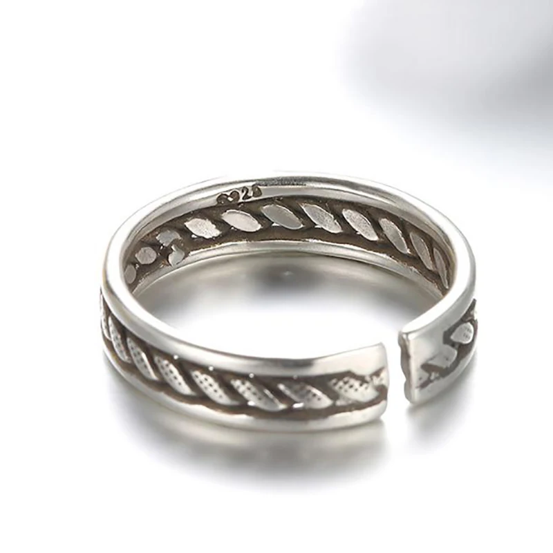 Настоящее тайское 925 пробы Серебряное изменяемое тонкое кольцо для женщин и