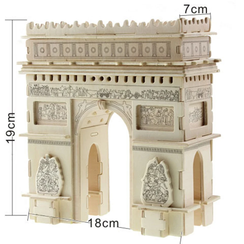 Креативная 3D деревянная Эйфелева башня Сборная модель Обучающие игрушки Детские