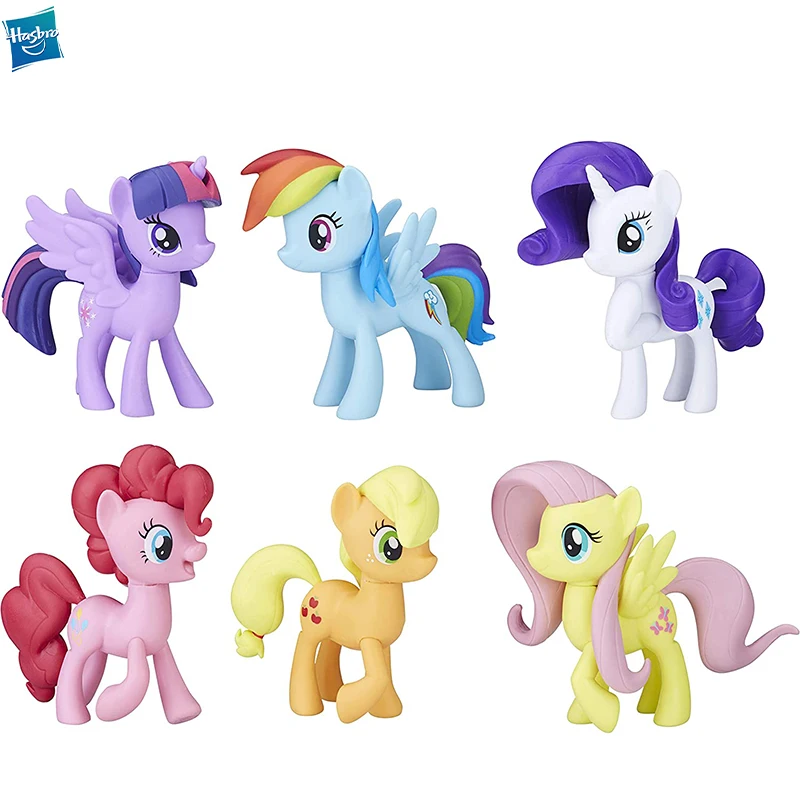 

6Pcs Hasbro My Little Pony Toys Meet The Mane 6 Ponies Collection E1970 Children's Birthday Holiday Gifts
