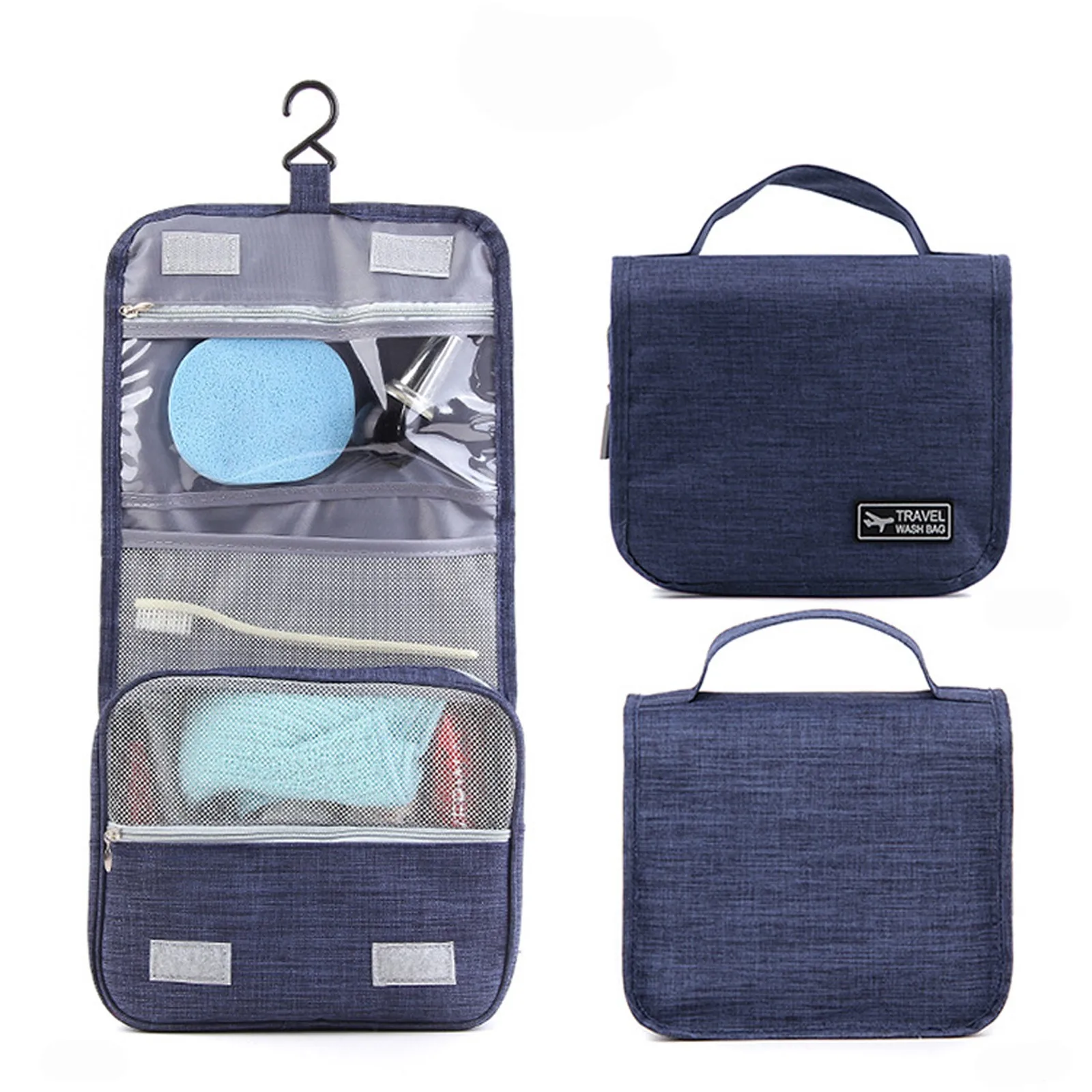 

New Waterproof Packing Cubes Travel Large Capacity Storage Bag Portable Hook Wash Cosmetic Bag Fashion Travel Accessories