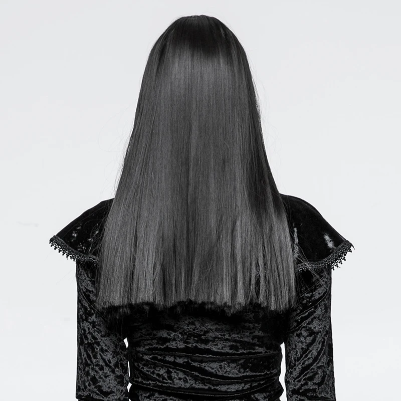 Панк рейв женские костюмы готическое кладбище черный бархат накидка шарфики