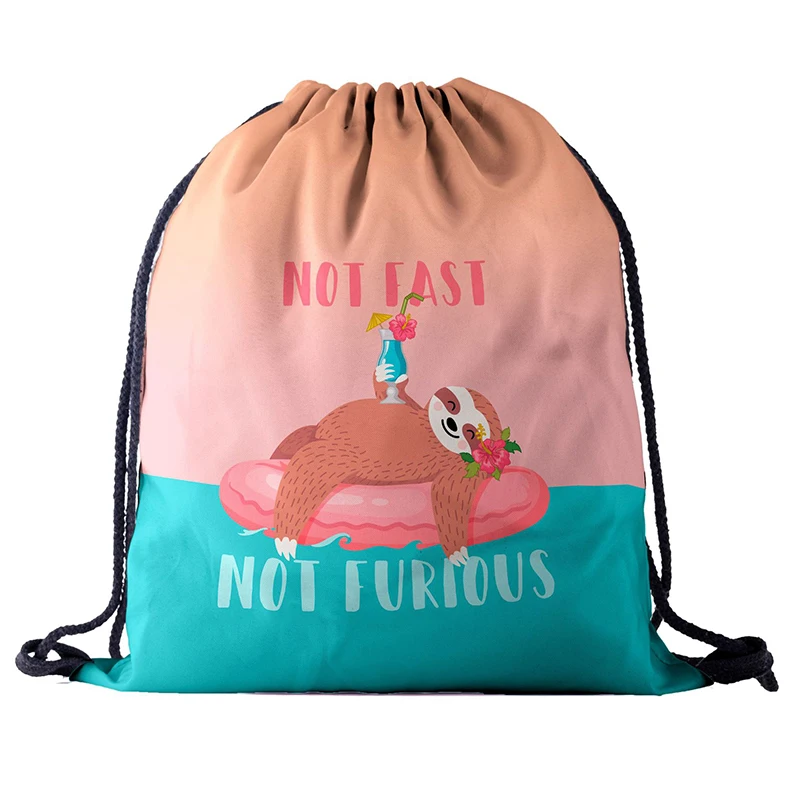 

backpack drawstring BAGS drawstring fashion 3D printing Animal travel softback men bags UNISEX Women's shoulder bag knapsack new