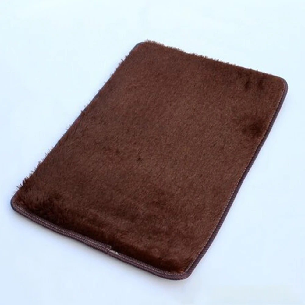 Одноцветные плюшевые напольные прокладки Нескользящие лохматые коврики