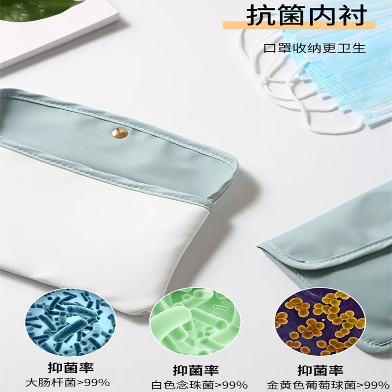 

Soft Bag Portable Mask Box Cartoon Mask storage Flip Dust Respirator Buggy Bag Oxford Cloth cute Mask holder