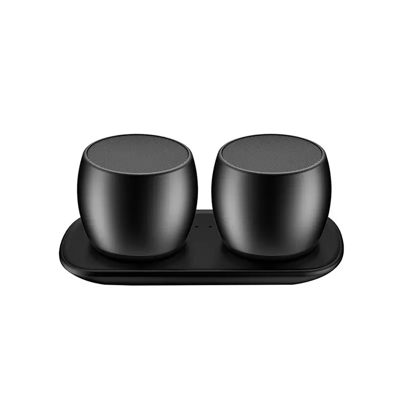 Продвижение Беспроводная металлическая bluetooth колонка мини стереоколонка Twins с