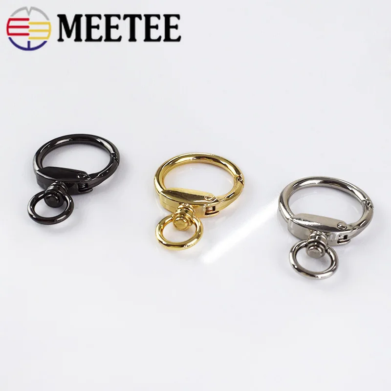 Meetee 2/5pcs 23mm Metal Hook Keychain Buckle Spring Key O Ring DIY Bag Decoration Hanging Jewelry Crafts Accessory BF029 | Дом и сад