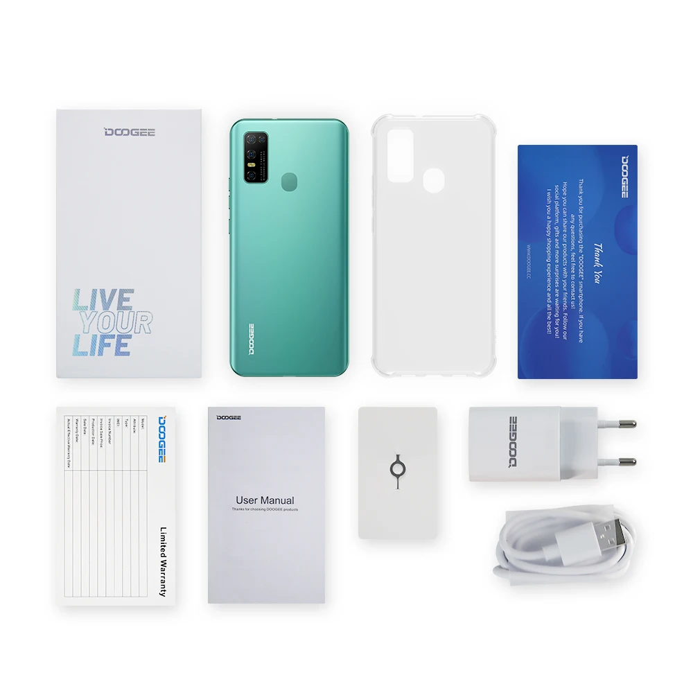 Смартфон DOOGEE N30 4 Гб 128 Octa Core 6 55 &quotHD + 4500 мА/ч глобальный 4G мобильный телефон Android 10