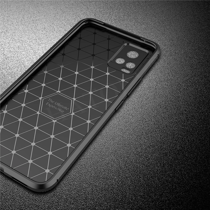 

For Vivo S7 5G Case Cover Soft Silicone Anti-knock Bumper Carbon Fiber Matte Back Cover For Vivo S7 5G Phone Case For Vivo S7 5G