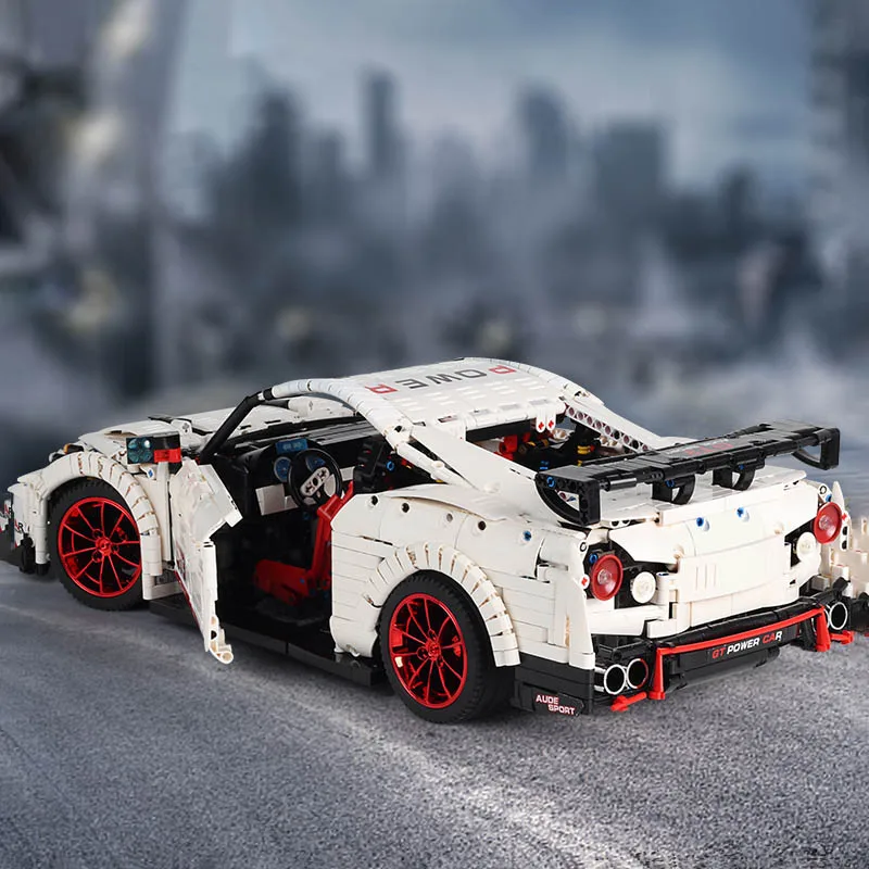 Строительные блоки для автомобиля серии MOC 25326 Nissan GT R Скорость гонки набор сделай