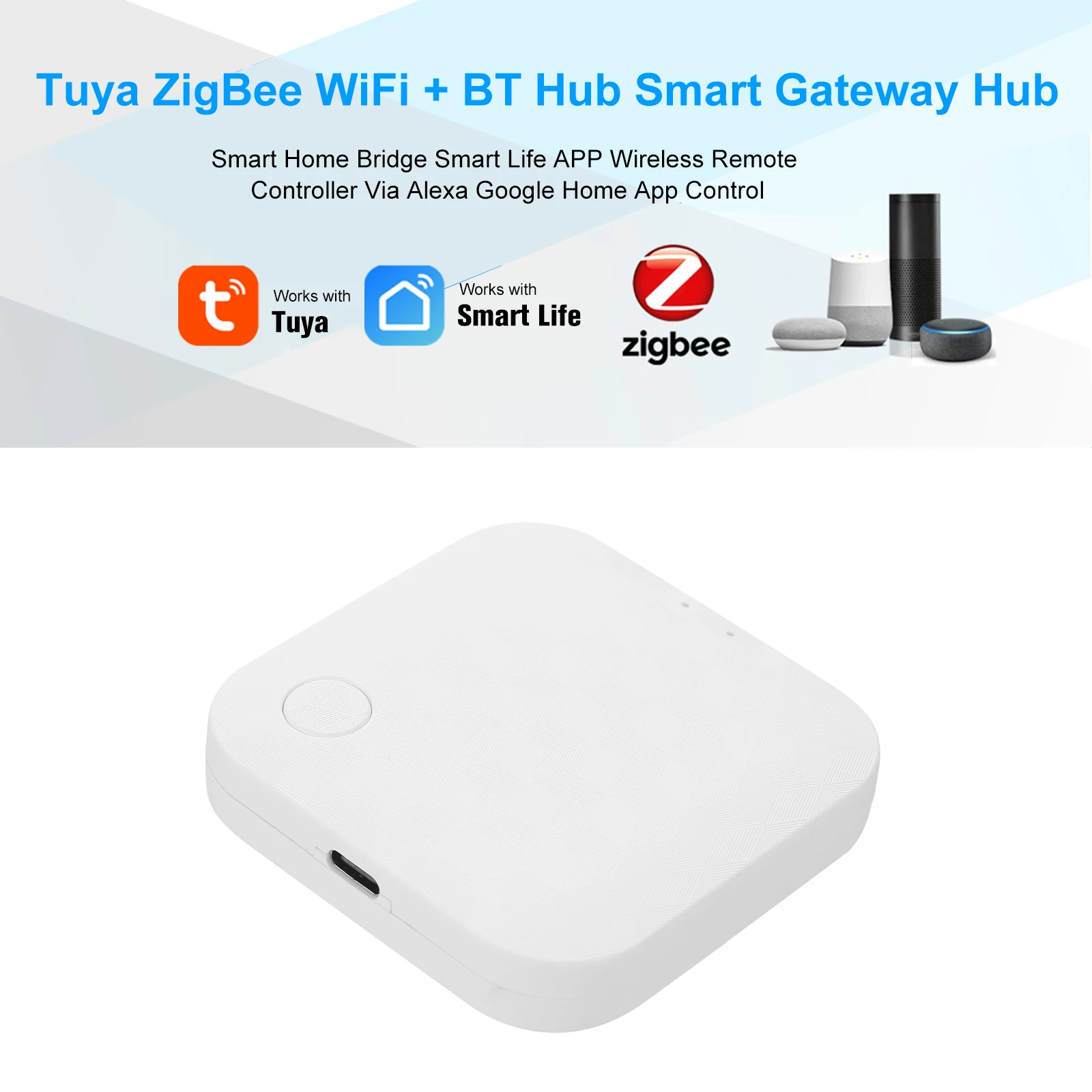 

Tuya ZigBee WiFi + BT Hub Smart Gateway Hub Smart Home Bridge Smart Life APP Wireless Remote Controller Via Alexa Google Home