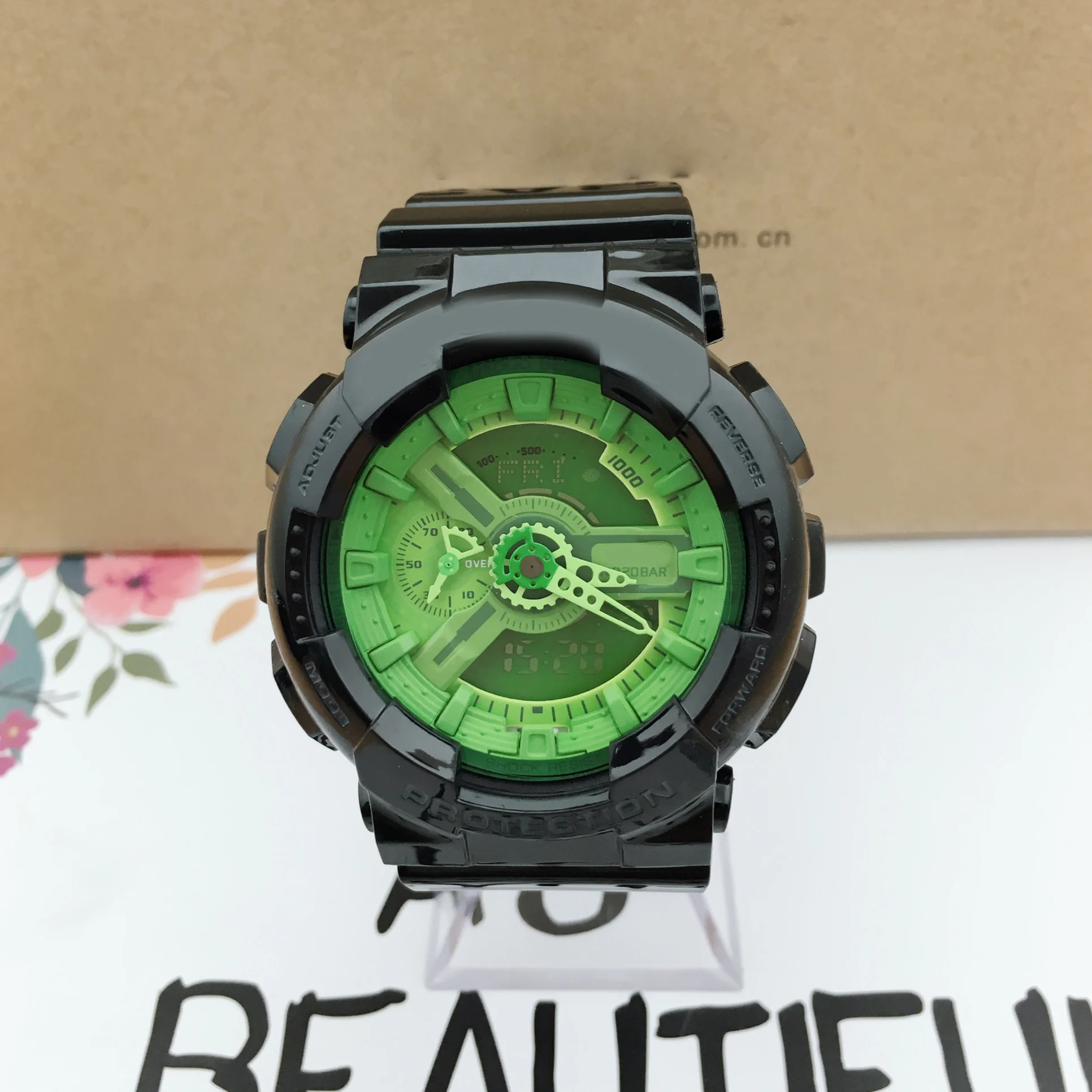 Светодиодные цифровые часы мужские GA 110 спортивные наручные цветные ручные с