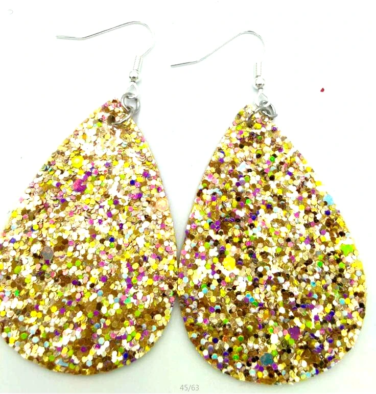 Оптовая продажа модные кожаные серьги в форме капли для женщин дизайнерские