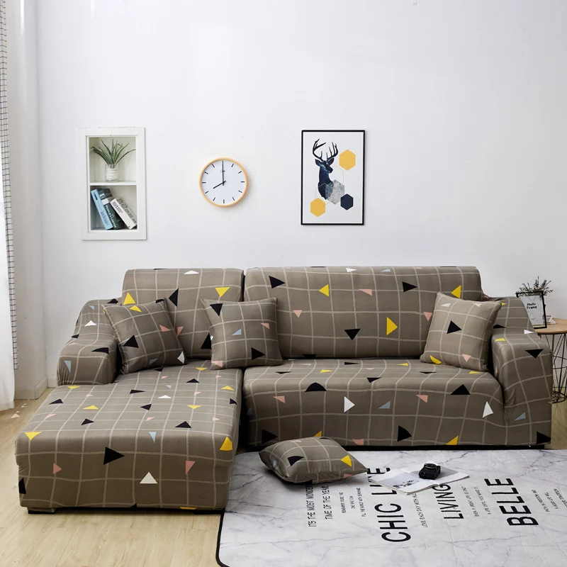 I Полиэстер Loveseat чехол для дивана шезлонг Стрейч L форма дивана чехол L форма d покрывала для дивана стрейч мебель протектор - Цвет: I