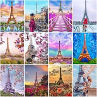 diy tower 5d diamond painting full squareround drill scenic diamont embroidery cross stitch resin home decor wall art gift