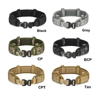 outdoor molle belt tactical military hunting camouflage double belt multi purpose airsoft waistband pistol hunting equipment