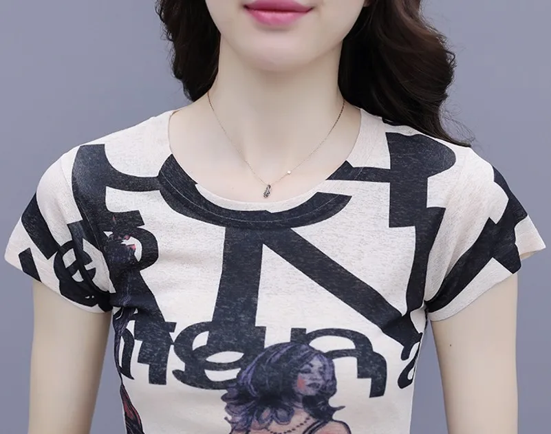 

2021 Summer casual Women's Clothing Printted Short Sleeve T-Shirt tops + Elegant Slim shorts Suits 2 piece Sets