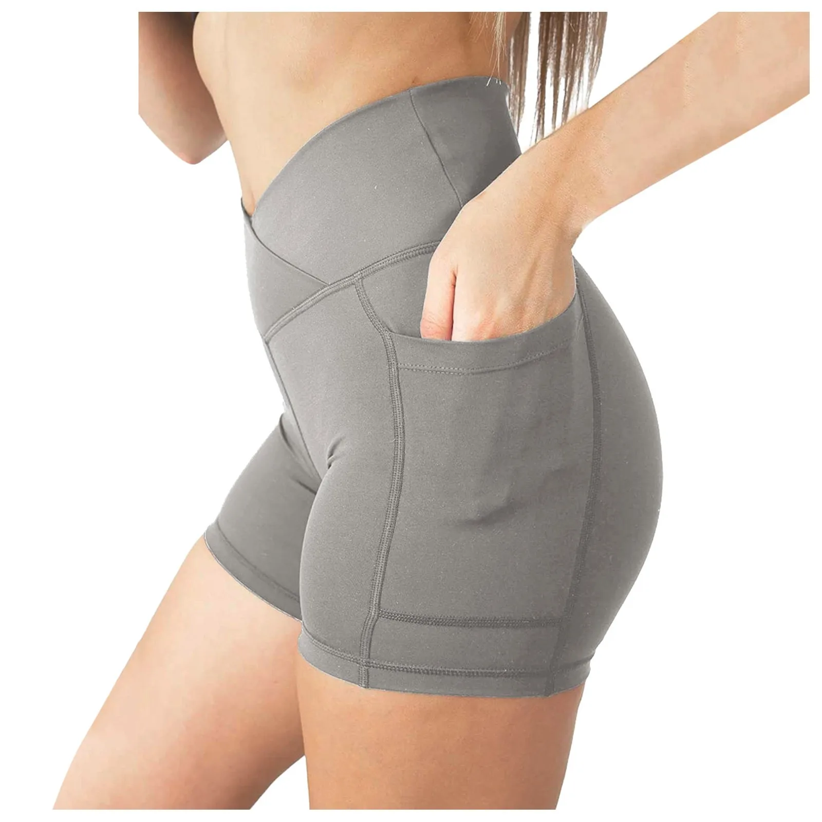 

Athleisure Fitness Women'S Shorts High Waist Skinny Breathable Push Up Trousers Elastic Waist Fashion Shorts Ropa Mujer