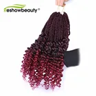 Сенегальское крученое крючком СИНТЕТИЧЕСКОЕ Наращивание волос для плетения косичек, вьющиеся концы, 22 прядиупаковка, Reshowbeauty