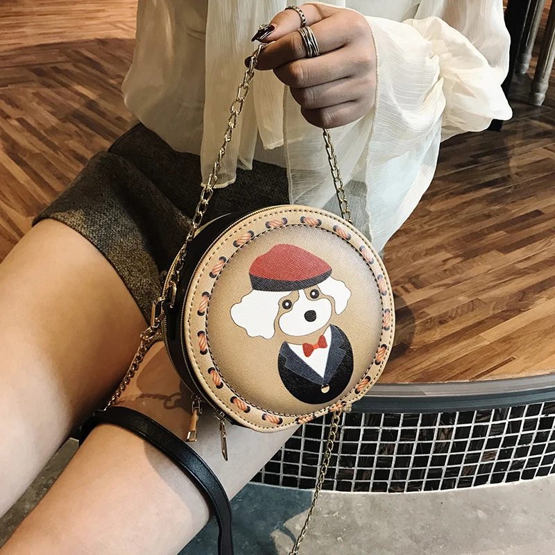 

Fashion Shoulder Bag Retro women's crossbody bag Female Designer Leather white small Circular cheap handbag 2021 women's bran