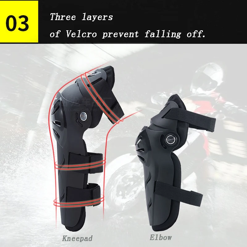 

4PCS/set Kneepad Elbow Motorcycle Knee Pads Motocross Knee Protector Guard Moto Knee Protector Protective Gear Motorbike Ridng
