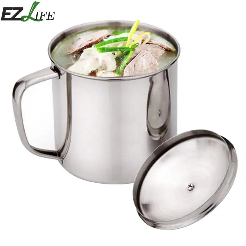 Стальная чашка 8 5*7 см с крышкой для чашки металлическая цветная крышка посуда