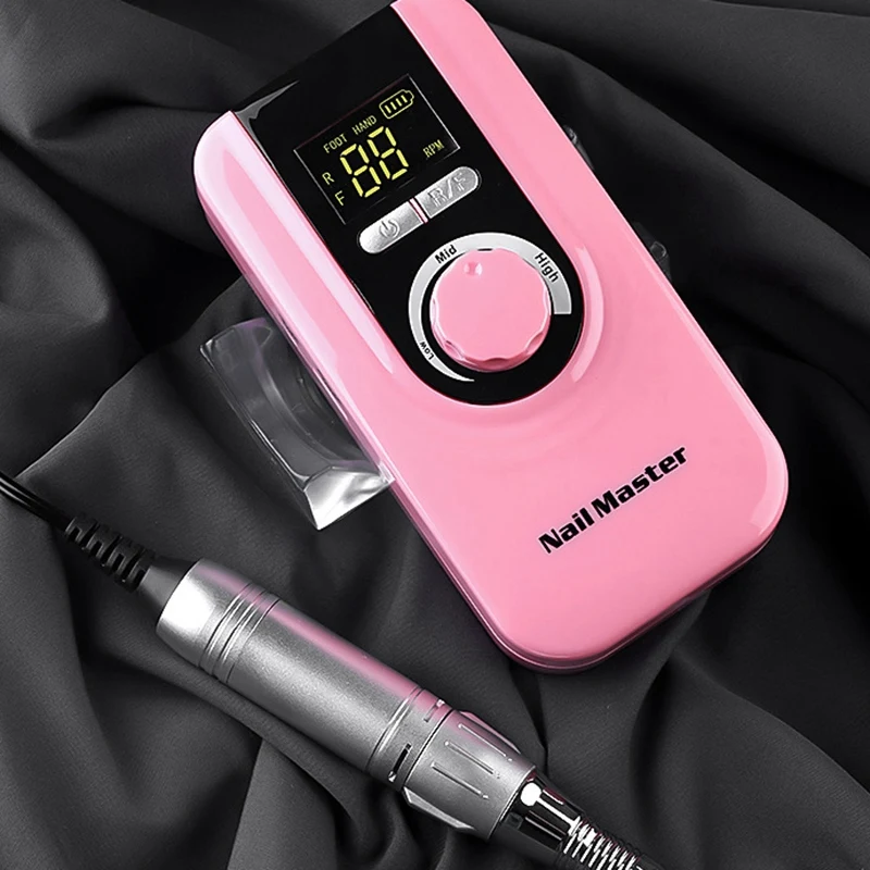 

25W Multi-Function 35000Rpm Rechargeable Portable Electric Nail Drill Machine Manicure Pedicure Set Nail Tools
