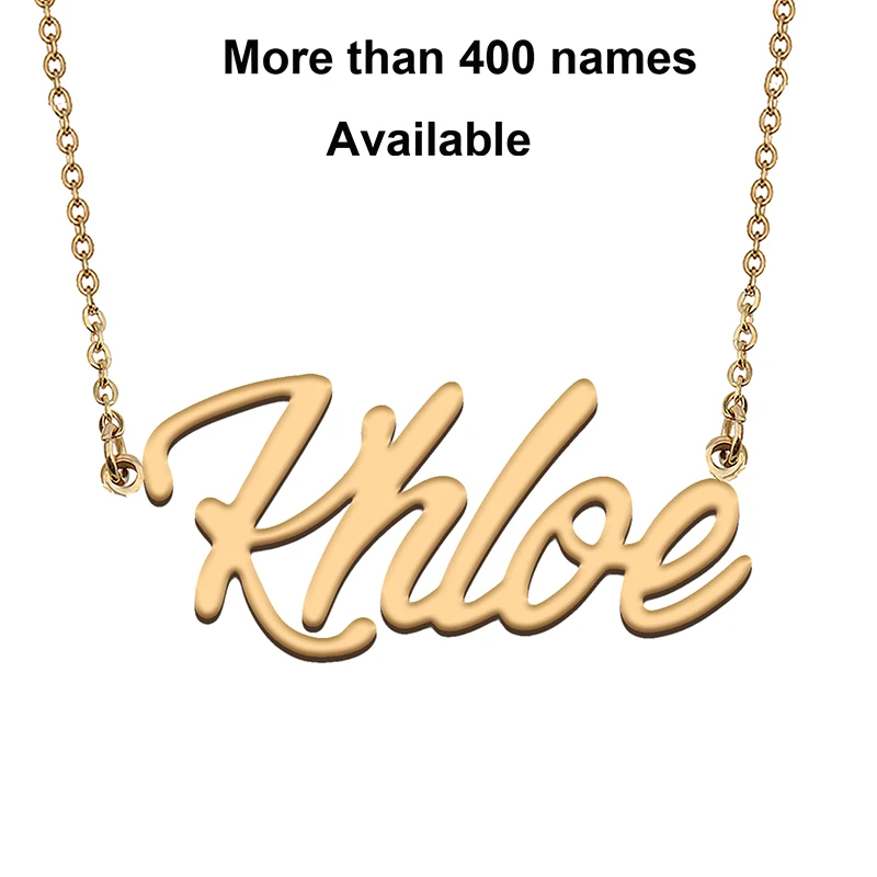 

Цепочка с изображением инициальных букв и имени для Khloe, подарок на день рождения, Рождество, Новый Год, выпускной, свадьбу, День святого Вале...