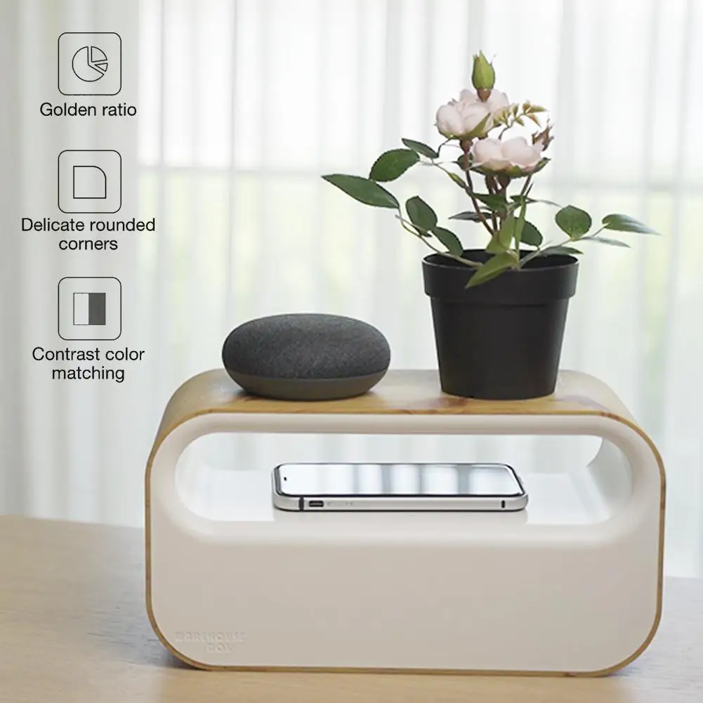 ABS деревянный узор огнестойкий USB кабель держатель коробка Многофункциональный