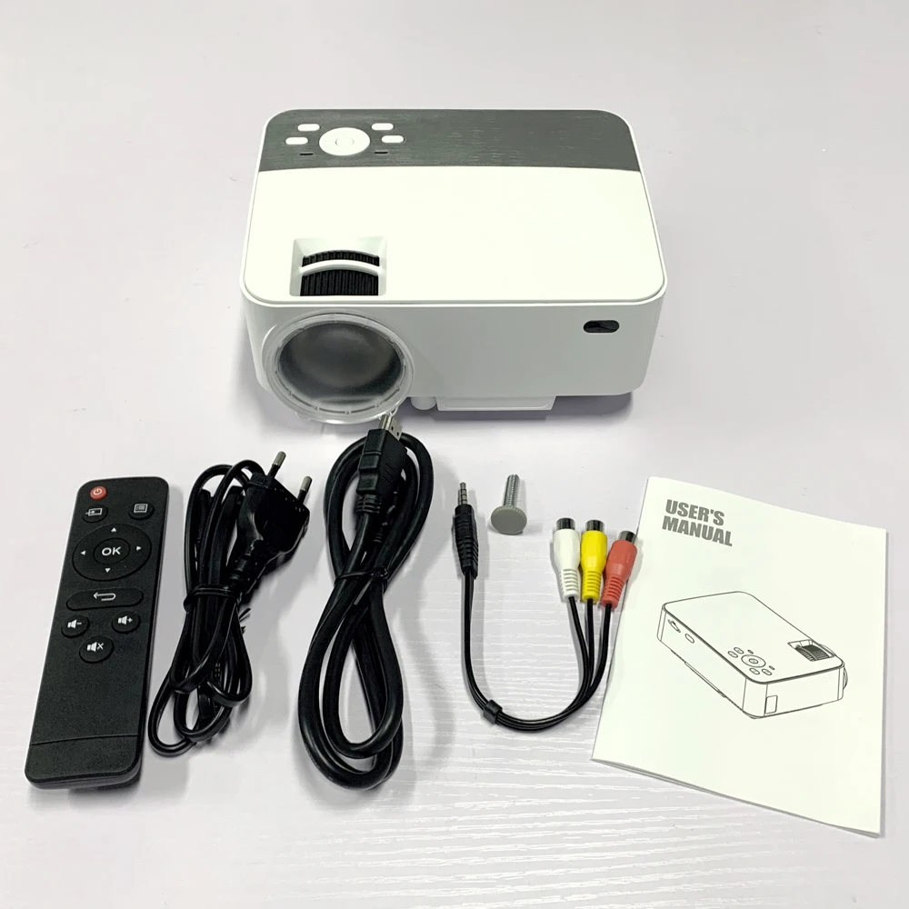 Портативный светодиодный мини проектор Everycom T20 800x480P поддержка макс. 1080P full HD