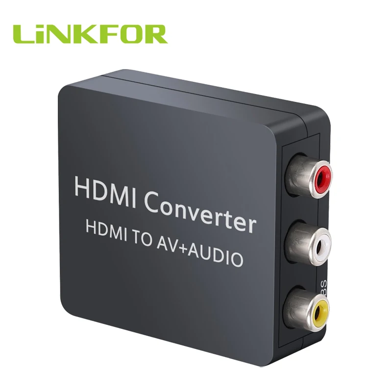 Конвертер LiNKFOR HDMI совместимый с AV 3RCA CVBS композитный видеоконвертер поддержкой
