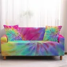 Радужный чехол для дивана, эластичные Чехлы для дивана в гостиной, психоделический эластичный полноразмерный чехол для дивана, защитный чехол