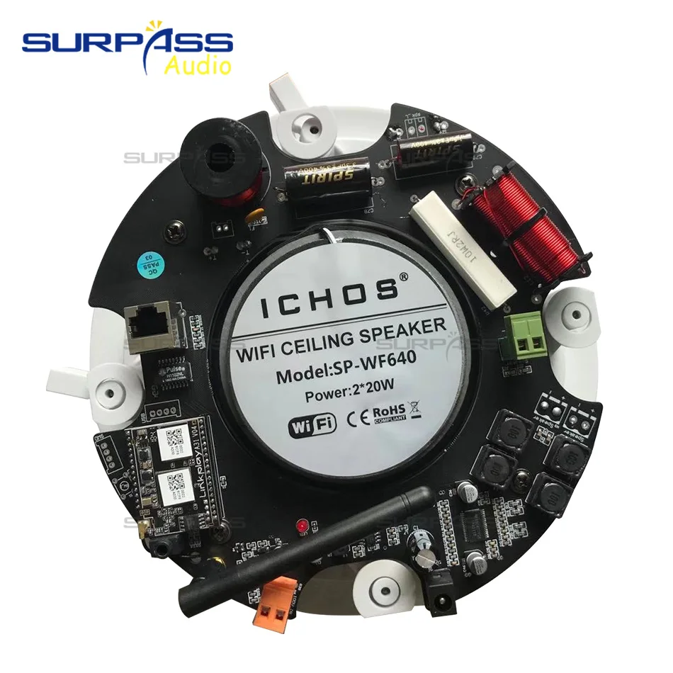 Потолочная стереоколонка с большим выходом 6 дюймов настенный домашний аудио фон