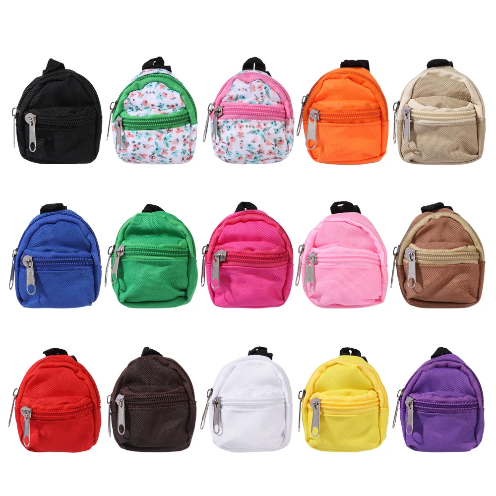 

Mini Backpack Miniature Doll Bag Toys For 1/6 BJD Doll Schoolbag Dollhouse Decor Rucksack Dolls Accessories Kids Gifts Wholesale
