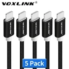 USB-кабель VOXLINK 8 pin для iPhone, iPad, 5 штук, 123 метра, цвета в ассортименте