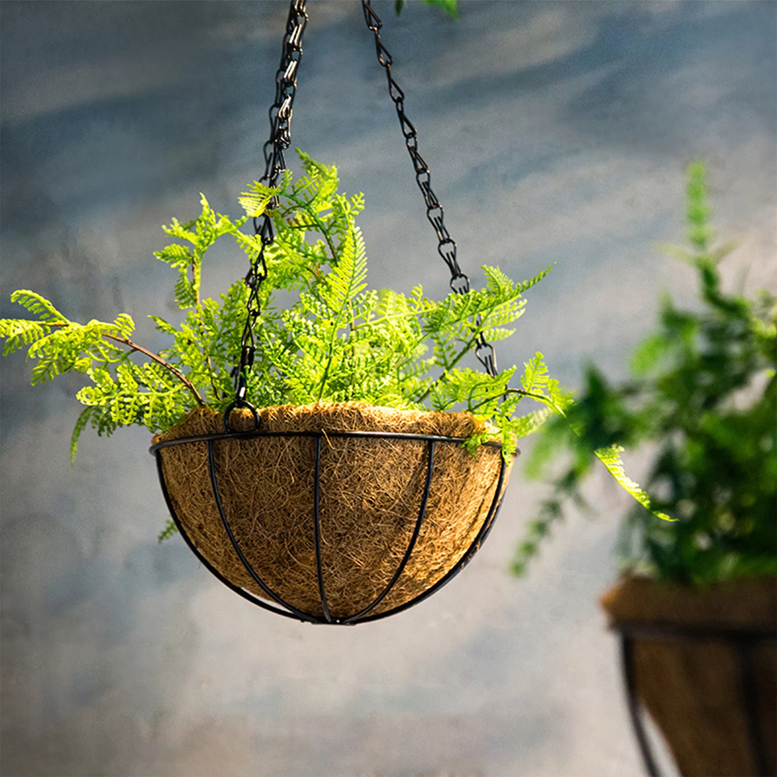 Hanging Coconut Vegetable Flower Pot Basket Liners Planter Garden Decor Iron Art | Baskets