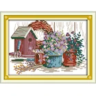 Набор для вышивки Сад Joy Sunday (4), Набор для вышивки крестиком DMC, Набор для вышивки сделай сам из ткани 14CT и 11CT