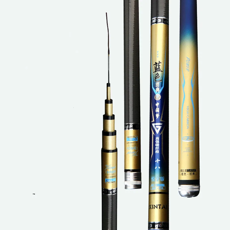 Enlarge 3.6m-7.2m Taiwan Fishing Rod Carbon Fiber Telescopic Fishing Olta Hand Poles Feeder for Carp Fishing Olta Spinning Peche Tackles