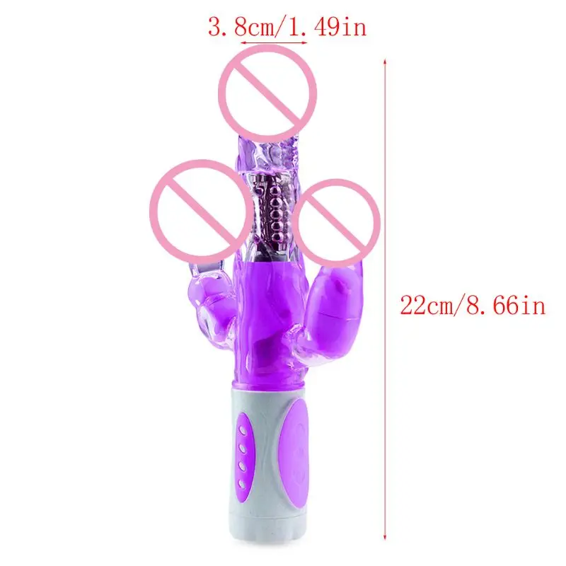 Гелиевый фаллоимитатор вибратор вращающийся Кролик Водонепроницаемый