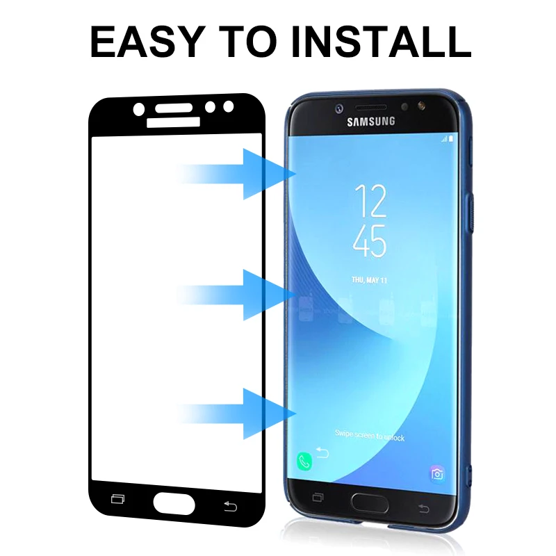 9D защитный Стекло на samsung Galaxy A3 A5 A7 J3 J5 J7 Экран протектор для samsung S7 чехол с пленкой из закаленного стекла