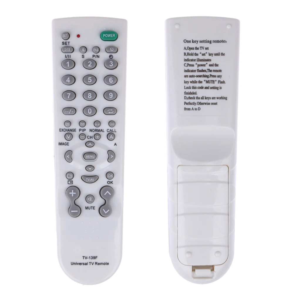 

Portable Remote Control Super Version Universal TV Remote Controller For TV Television White
