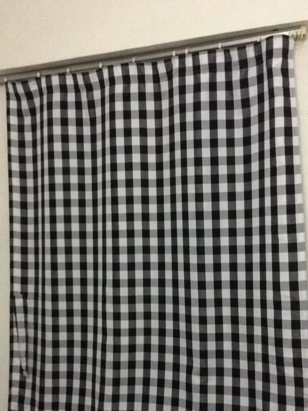 MYRU черно белые клетчатые оконные шторы полузатемненные тканевые для спальни и