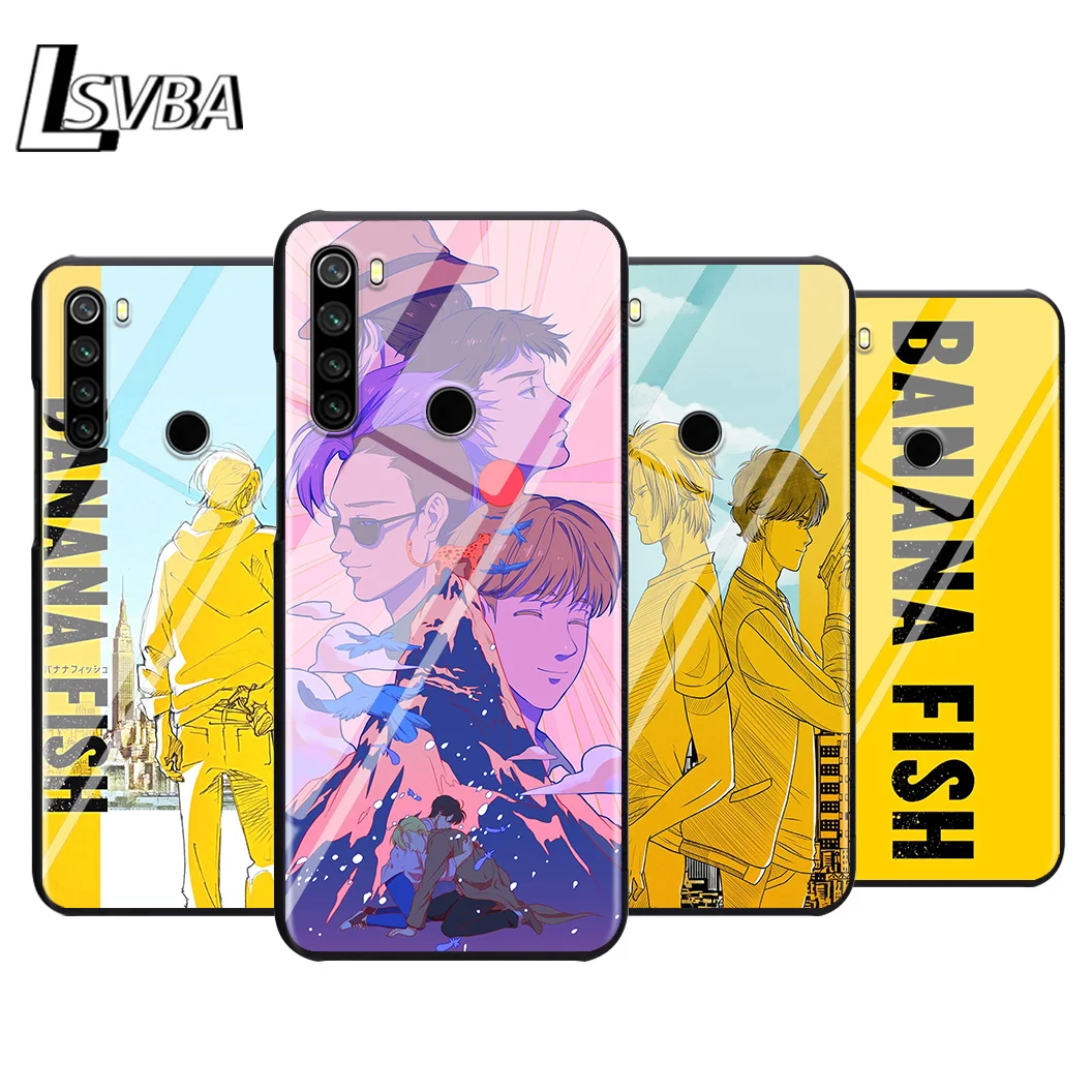 

Bright Black Cover Anime Cartoon Banana Fish For Xiaomi Redmi Note 9 9S Max 8T 8 7 6 5 Pro 5A 4X 4 Soft Black iphone case