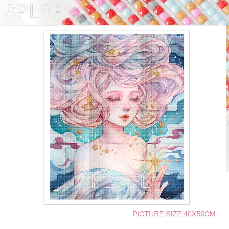 

Diamond Painting Anime Beauties Figure Square Diamond Round Diamond Decoration Customizable Wall Art Decoration for Living Room