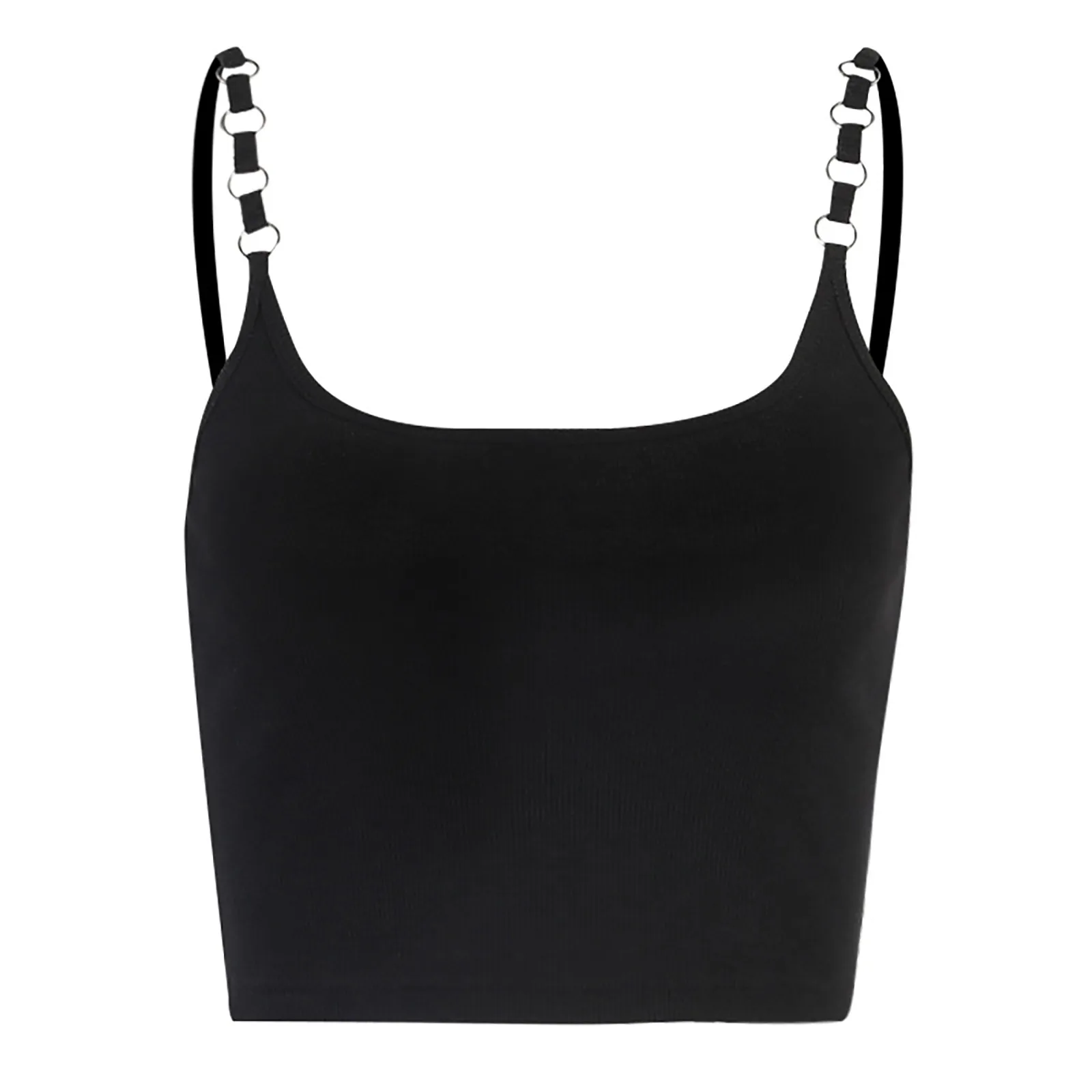 Женская майка на пуговицах однотонная Повседневная Эластичная бретельках лето