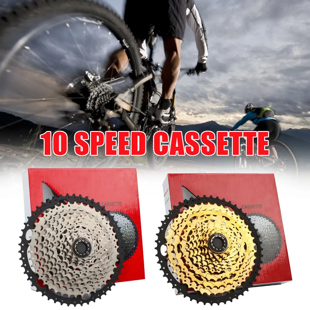 

MTB Bicycle 10 Speed 11-50T Cassette Freewheel Bike Flywheel Cog Sprocket Steel Plate Bike Parts Accessories New