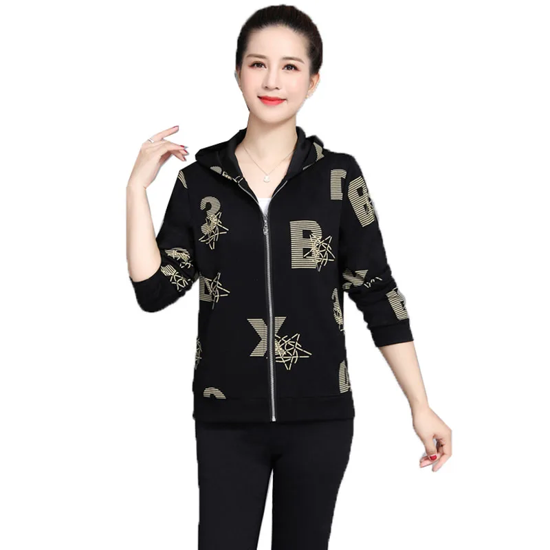 

Women's Coat Jacket New 2020 Spring Autumn Hooded Zipper Short Coats Lady Fashion Casual Windbreaker Outerwear Plus Size 5XL