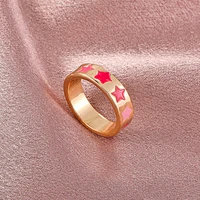 creative simple colorful double layer love heart ring vintage heart rings for women girls fashion jewelry wedding rings