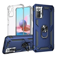 redmi note 10 note10 pro case armor transparent shockproof ring stand cover for xiaomi redmi note 10 note10 10s 10 s pro max